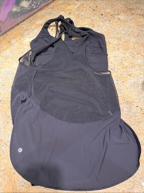lululemon athletica Black Mesh-Back Tank Top